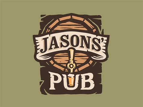 Jasons Pub Retro Logo Design Pub Logo Retro Logos