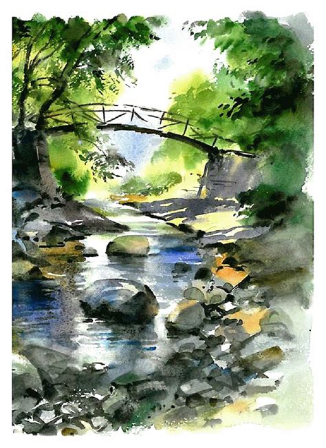 Id Es De Peintures De Paysages Aquarelles Faciles Essayer Hailey