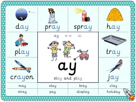 Ay Worksheets And Games Galactic Phonics