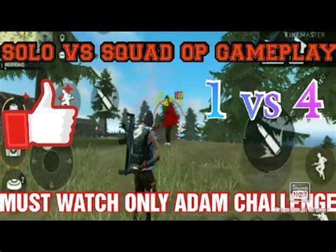 Solo Vs Squad OP Gameplay 11 Kills Only Adam Challenge Must Watch YouTube