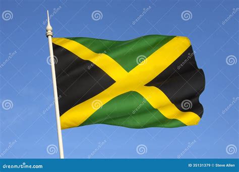 Flag Of Jamaica The Caribbean Stock Image Image Of Jamaica Travel