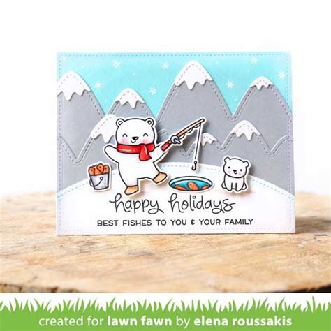 Lawn Fawn Beary Happy Holidays Stamp Set The Foiled Fox