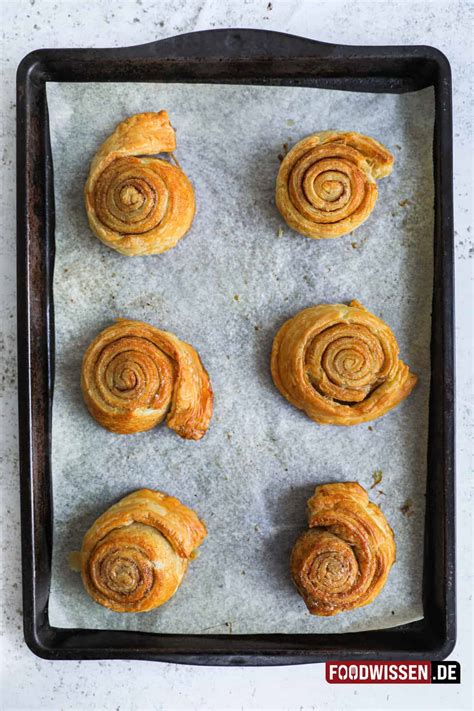 Zimtschnecken mit Blätterteig schnelles Rezept foodwissen de