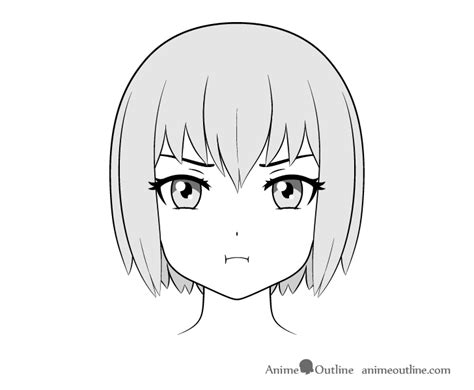 How To Draw Anime Pouting Face Tutorial AnimeOutline