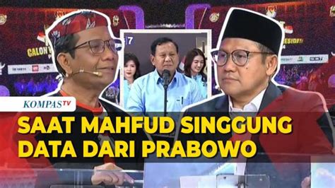 Saat Mahfud Md Ungkit Data Prabowo Jawab Pertanyaan Cak Imin Kala Debat