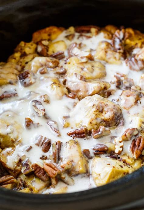 Crock Pot Cinnamon Roll Casserole Spicy Southern Kitchen