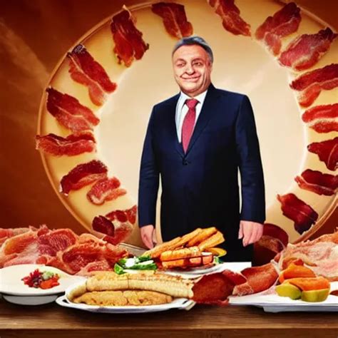 Portrait Of Viktor Orban Proudly Sitting Behind A Stable Diffusion