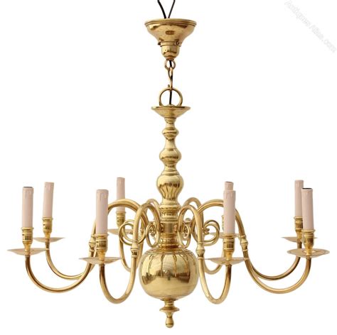 Antiques Atlas Lamp Polished Brass Chandelier Flemish