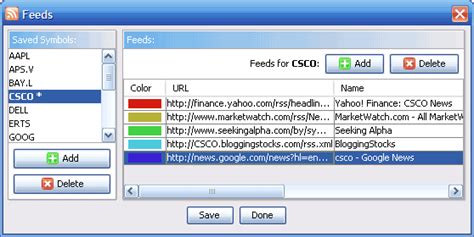 google news rss feeds  track stocks