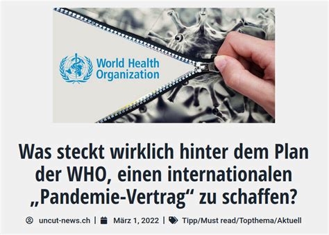 Was Steckt Wirklich Hinter Dem Plan Der Who Einen Internationalen