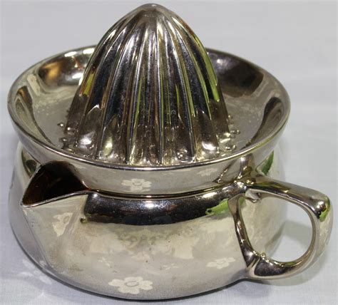 Silver With Gold Lining Ceramic Jug Juicer Juicercollector