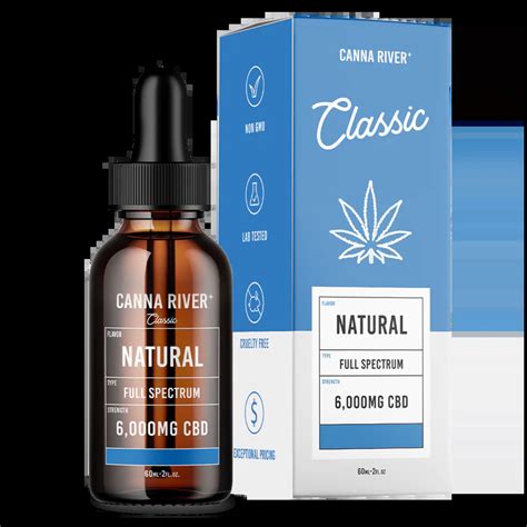 Canna River Classic Cbd Tincture Natural Full Spectrum 6000mg