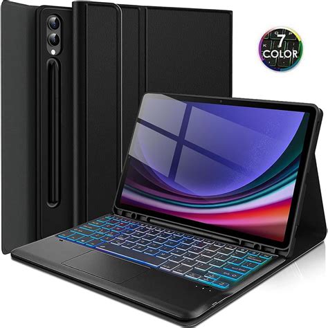 Capa Para Teclado Touchpad Samsung Tab S9 Plus 2023 Retroiluminado