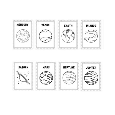 8 Planets Coloring Pages