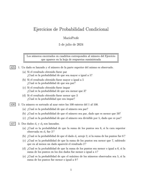 Ejercicios Resueltos De Probabilidad Condicional Marioprofe