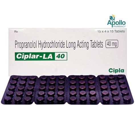 Ciplar La 40 Tablet 15s Price Uses Side Effects Composition