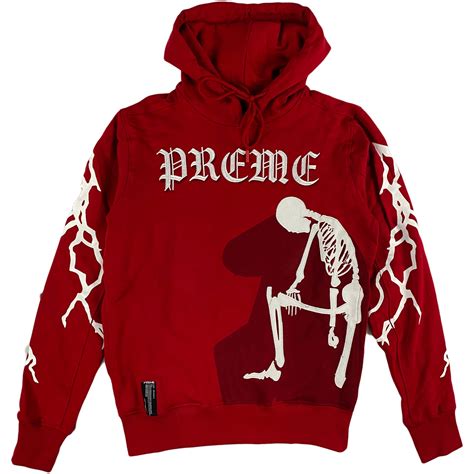 Preme - Skeleton Hoodie (red) – Krispy Addicts Clothing Boutique