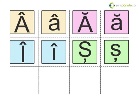 Alfabet romanesc, fise cu litere - SuntParinte.ro
