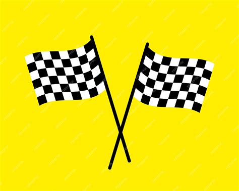 Banderas de carreras con superficie a cuadros | Vector Premium