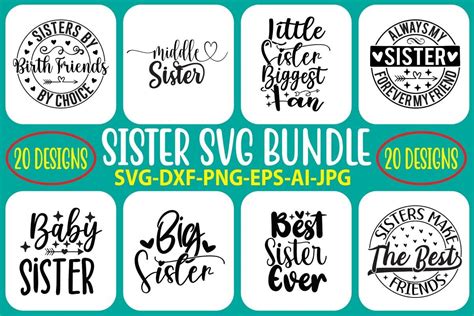 Sister Svg Bundle Bundle · Creative Fabrica