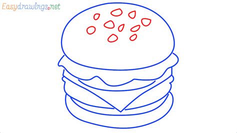 How To Draw Hamburger Step by Step - [6 Easy Phase] - [Emoji]