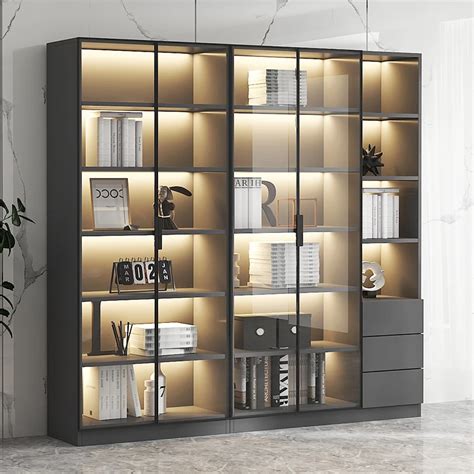 Modern Bookcases With Glass Doors