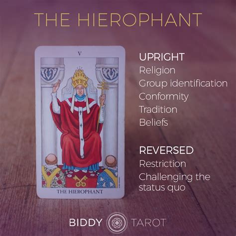 Hierophant Tarot Card Meanings | Biddy Tarot