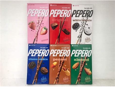 Lotte Pepero Korean Snacks Chocolate Almond Peanut Cream Cheese G