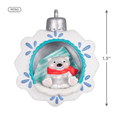 2023 World Within 9 Miniature Polar Bear In Snowflake Hallmark Ornament Hooked On Hallmark