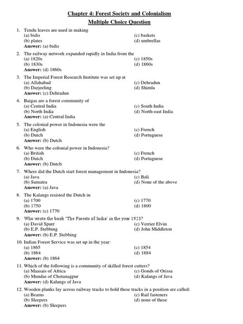 IX History L-4-Forest Society & Colonialism Notes | PDF | Agriculture ...