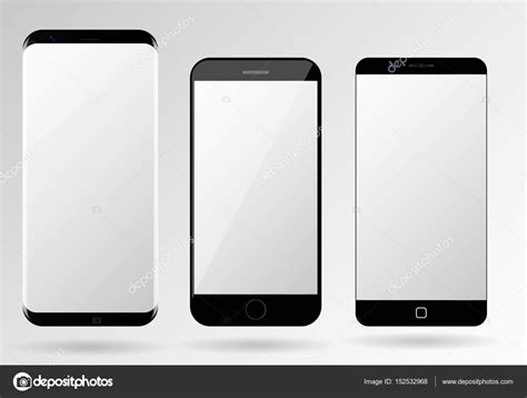 Smartphone Maqueta En Blanco Plantilla De Tel Fono M Vil Stock Vector