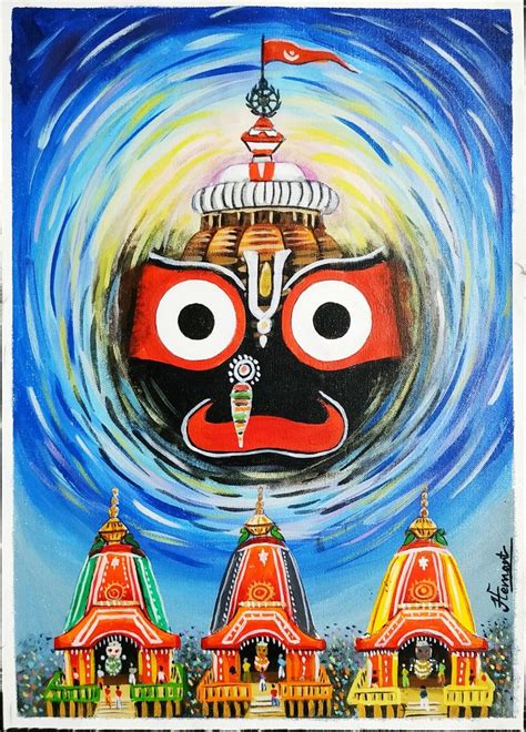 Rath Yatra Painting Canvas Painting Of Lord Jagannath