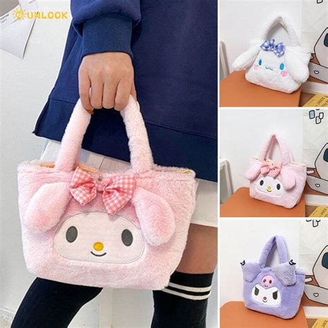 Kawaii Cinnamoroll Sanrio Plush Bag My Melody Anime Bags Kt Cat Purin