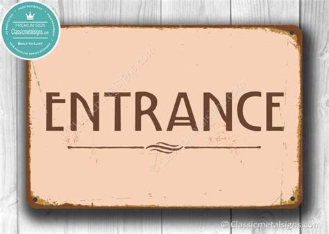 ENTRANCE SIGN Entrance Signs Vintage Style Entrance Sign - Etsy Australia