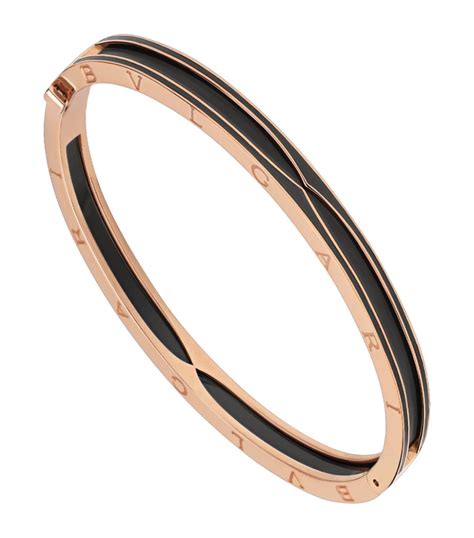 Bvlgari Rose Gold And Ceramic B Zero1 Bangle Harrods US