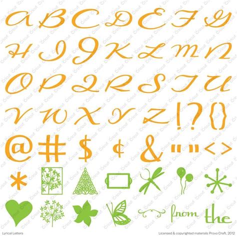 Cricut® Lyrical Letters Cartridge Cricut Scrapbooking Cricut Cricut