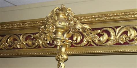 Ornate Carved Wood Gilded Pediment Cornice Pelmet For Sale At 1stdibs