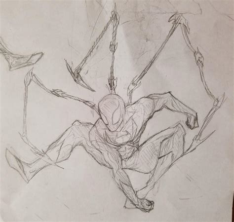 I drew the comic version of the iron spider suit. what you think? : r ...