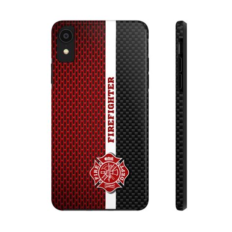 Firefighter Mesh & Carbon Fiber Printed Case Mate Tough Phone Cases ...