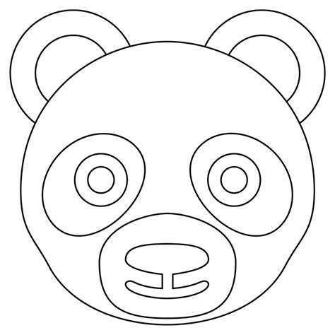 Panda Face coloring page - ColouringPages