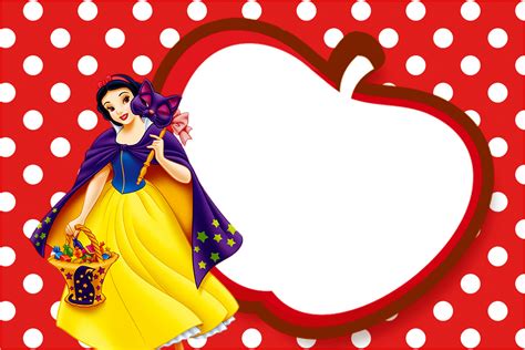 Convite Moldura e Cartão Branca de Neve 1 Fazendo a Nossa Festa