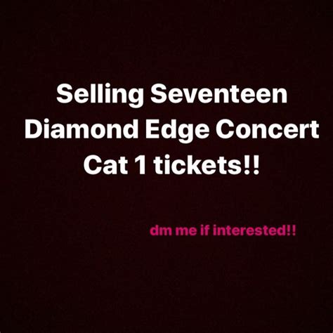 Seventeen Diamond Edge Concert Cat Ticket Tickets Vouchers Event