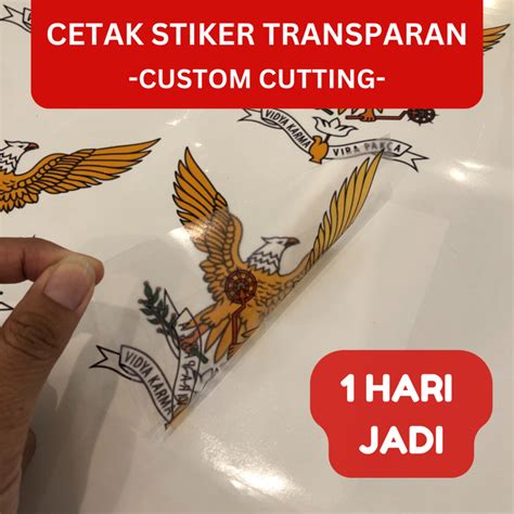 Jual Cetak Stiker Transparan A Custom Stiker Label Transparan