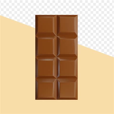 Premium Psd D Delicious Chocolate Bar Isolated On A Transparent