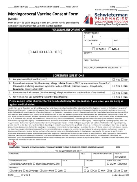 Fillable Online Under Meningococcal Meningitis Vaccination Response