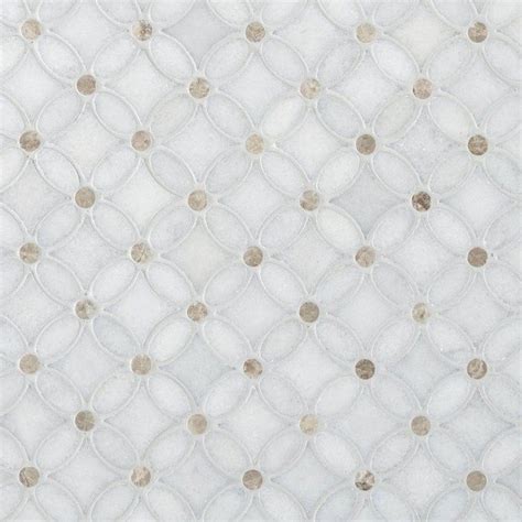 Carrara Chateau Flower White Marble Mosaic Tile White Marble Mosaic