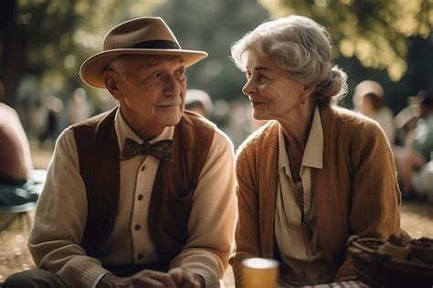 Premium Ai Image A Man And A Woman Sit At A Table And Look At Each Other