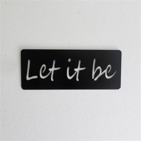 Let It Be, Metal Art, Wall Decor, Wall Decoration, Home Decor - Etsy