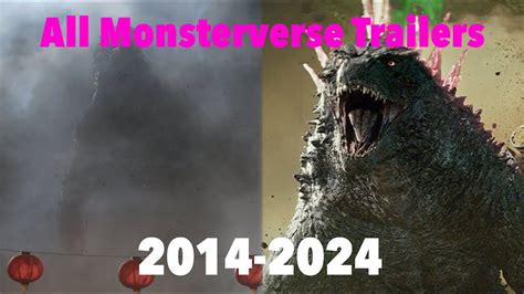 All Monsterverse Trailers Youtube