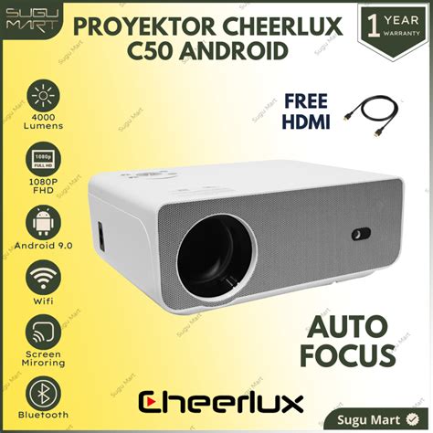 Jual Proyektor Android Wifi Proyektor Cheerlux C50 4000 Lumens With